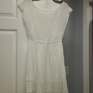 White linen dress